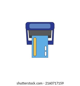 Atm machine on white background design Free Vector