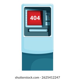 O computador Atm está mostrando uma mensagem de erro 404 na tela