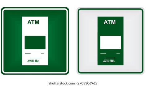 Señal de la máquina ATM. Ilustración vectorial	
