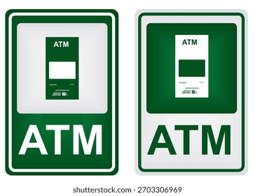 ATM machine sign. vector illustration	
