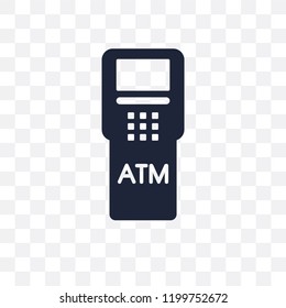 Atm machine transparent icon. Atm machine symbol design from Payment collection. Simple element vector illustration on transparent background.