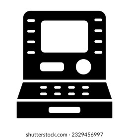 Atm Machine Vector Glyph Icon For Personal And Commercial Use.
