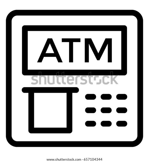 Atm Machine Vector Icon Stock Vector (Royalty Free) 657104344 ...