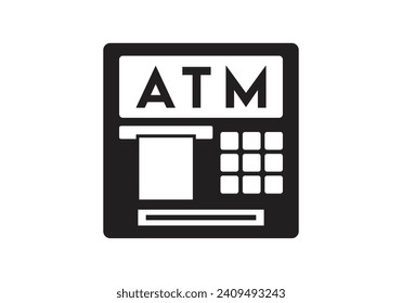 ATM machine vector icon, automated teller machine icon for banking apps and websites