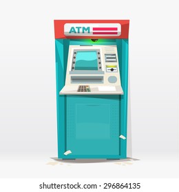 ATM Machine - Vector Illustration