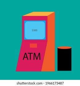 atm machine vector illustration for withdrawing money