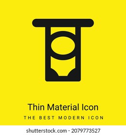 Atm minimal bright yellow material icon