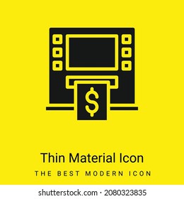 Atm minimal bright yellow material icon