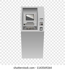 Atm mockup. Realistic illustration of atm vector mockup for on transparent background
