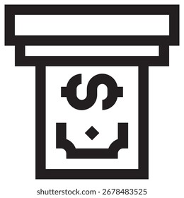 Icono de Vector moderno de Atm: Plantilla de símbolos de ilustración mínima para el diseño de interfaz de usuario del App móvil de Web