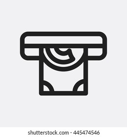 ATM money withdraw icon illustration isolated vector sign symbol