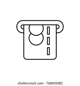 ATM money withdraw icon illustration isolated vector sign symbol