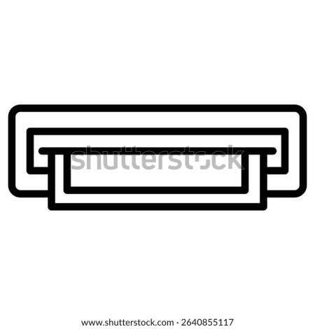 atm money withdrawl icon Simple thin line stroke