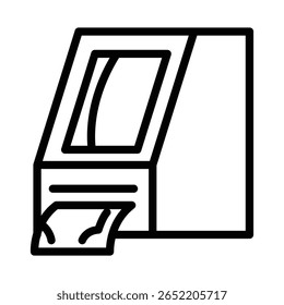 atm outline icon vector design good for web or mobile app