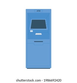 ATM Payment Terminal Auto Teller Machine flat design