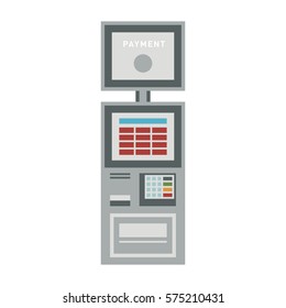 ATM payment terminal vector illustration.