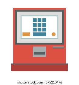 ATM payment terminal vector illustration.