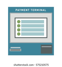 ATM payment terminal vector illustration.