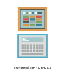 ATM payment terminal vector illustration.