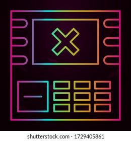Atm, reject, bank nolan icon Simple thin line, outline vector of ATM icons for ui and ux, website or mobile application