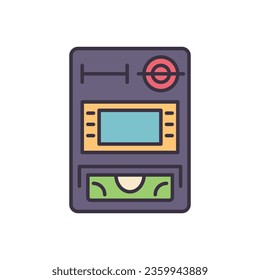 ATM related vector icon. Isolated on white background. Vector illustration