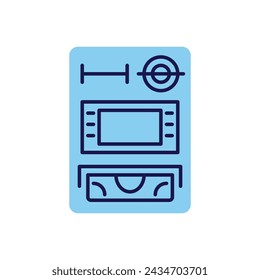 ATM related vector icon. Isolated on white background. Vector illustration