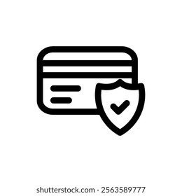 Atm Security Icon Line Style Design Finance Vector Illustration