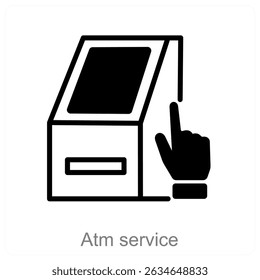 atm service vector icon concept design