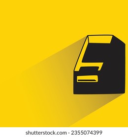 atm with shadow on yellow background