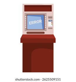 Atm is showing an error message on the screen