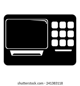 ATM. Single icon. Vector illustration.
