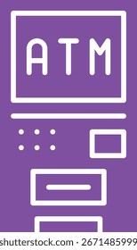 ATM sinle vector icon illustration