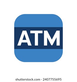 ATM symbol button sign vector icon