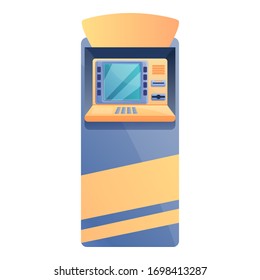 Icono de terminal Atm. Caricatura del icono del vector de terminal de atm para el diseño web aislado en fondo blanco
