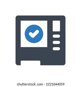 Icono de terminal ATM (ilustración del vector)
