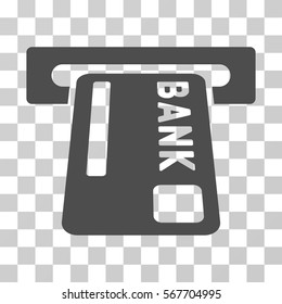 ATM Terminal icon. Vector illustration style is flat iconic symbol, gray color, transparent background. Designed for web and software interfaces.