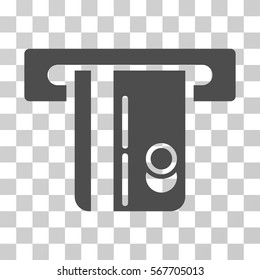 ATM Terminal icon. Vector illustration style is flat iconic symbol, gray color, transparent background. Designed for web and software interfaces.