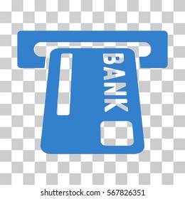 ATM Terminal icon. Vector illustration style is flat iconic symbol, cobalt color, transparent background. Designed for web and software interfaces.