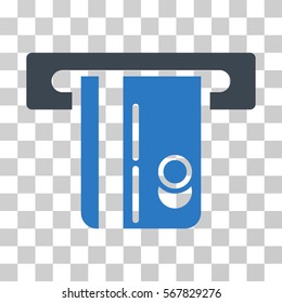 ATM Terminal icon. Vector illustration style is flat iconic bicolor symbol, smooth blue colors, transparent background. Designed for web and software interfaces.