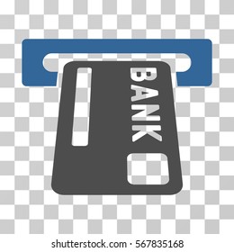 ATM Terminal icon. Vector illustration style is flat iconic bicolor symbol, cobalt and gray colors, transparent background. Designed for web and software interfaces.