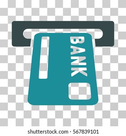 ATM Terminal icon. Vector illustration style is flat iconic bicolor symbol, soft blue colors, transparent background. Designed for web and software interfaces.