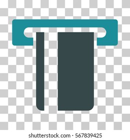 ATM Terminal icon. Vector illustration style is flat iconic bicolor symbol, soft blue colors, transparent background. Designed for web and software interfaces.