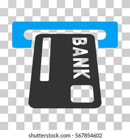 ATM Terminal icon. Vector illustration style is flat iconic bicolor symbol, blue and gray colors, transparent background. Designed for web and software interfaces.