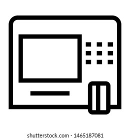 atm thin line vector icon
