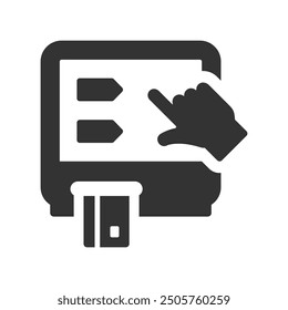 Atm touch screen icon, Vector Graphics