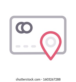 atm vector color line icon 