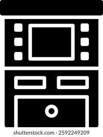ATM Vector Design in Modern Style. Automated teller machine illustration, banking cash withdrawal, financial transaction symbol