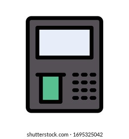 icono de color plano vectorial de atm 