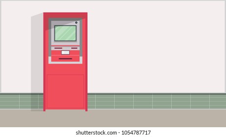 ATM vector. free space for text. wallpaper. background.