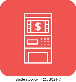 icono del vector ATM. Se puede usar para imprimir, móviles y aplicaciones web.